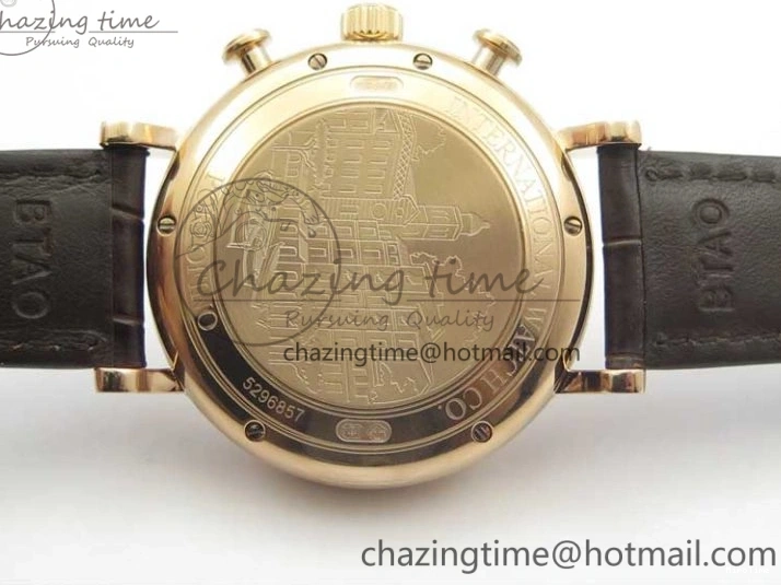 MIROTIME 0411 Efficient Portofino Chrono RG ZF 1:1 Best Edition White Dial on Brown Leather Strap A 7151